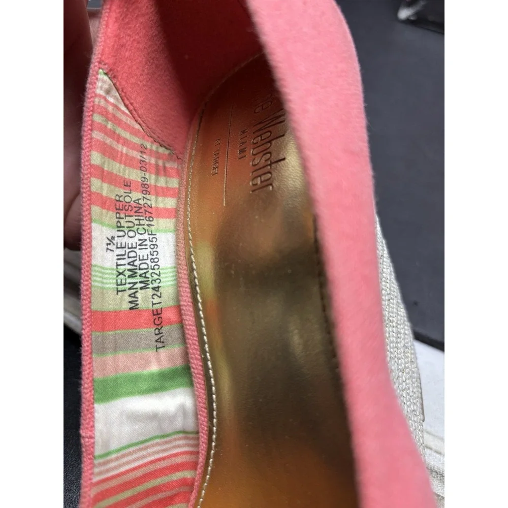 The Webster Miami At Target Pink Canvas Espadrille Wedge‎ Size 7.5
